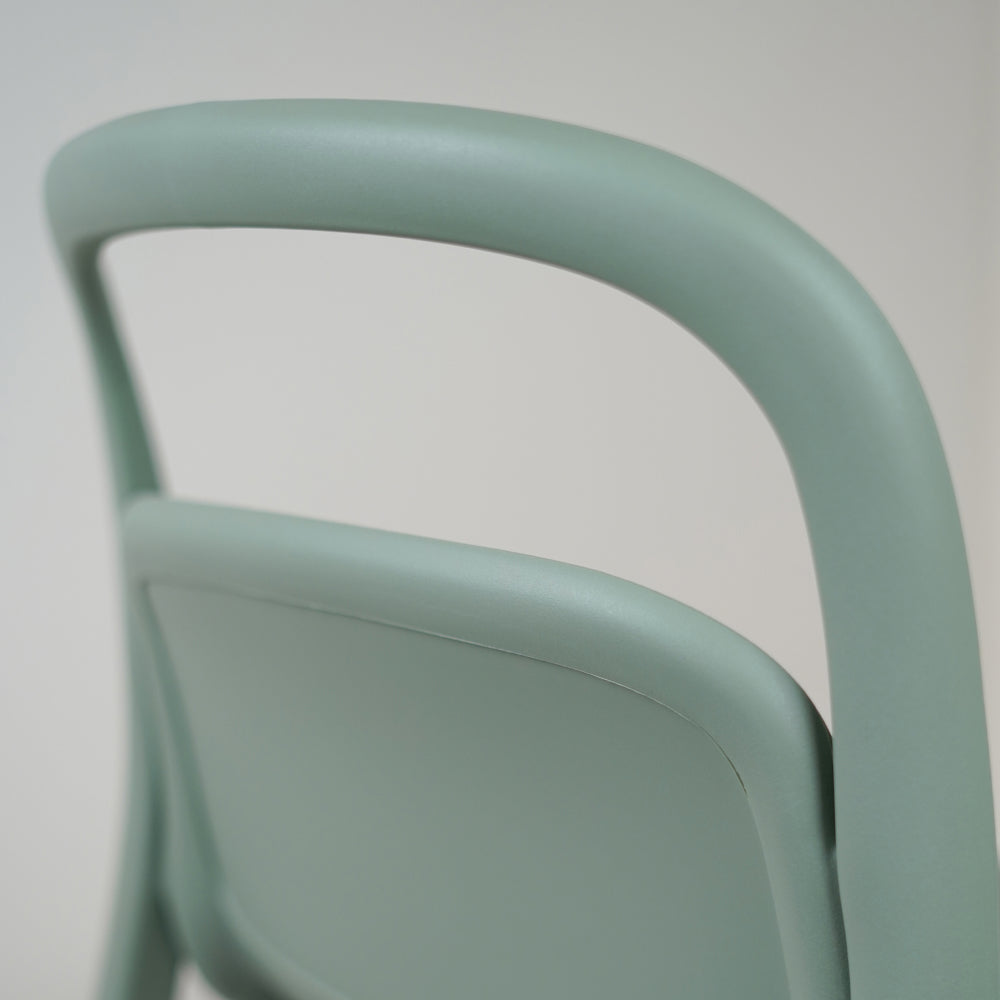 Milan PVC Cafe Chairs Premium in Grey Color