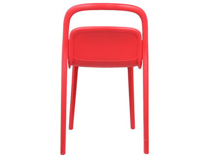 Milan PVC Cafe Chairs Premium in Red color