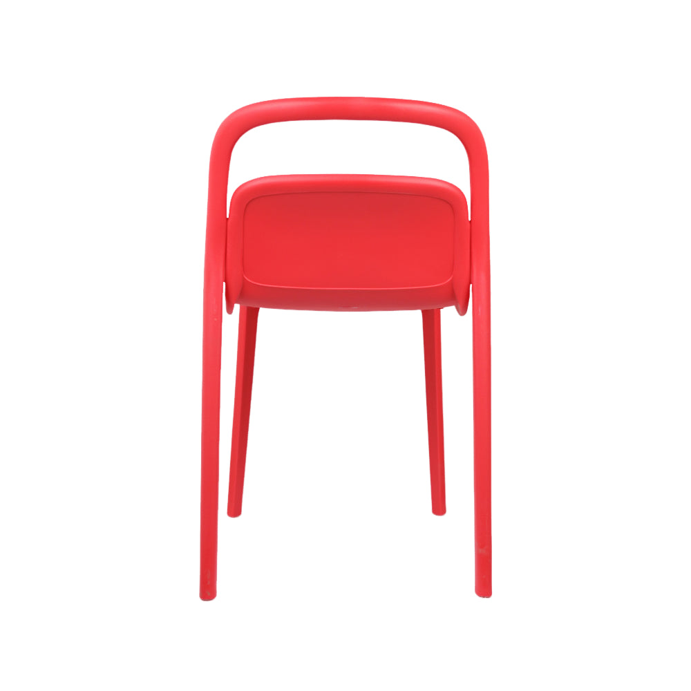 Milan PVC Cafe Chairs Premium in Red color