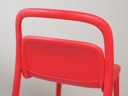 Milan PVC Cafe Chairs Premium in Red color