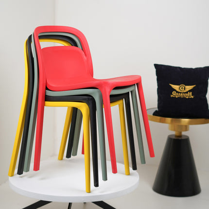 Milan PVC Cafe Chairs Premium in Red color