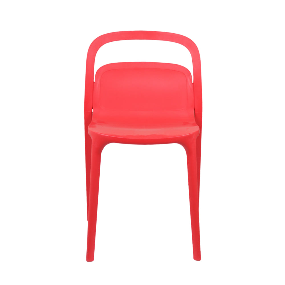 Milan PVC Cafe Chairs Premium in Red color