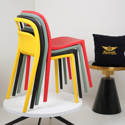 Milan PVC Cafe Chairs Premium in Red color