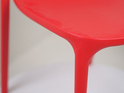 Milan PVC Cafe Chairs Premium in Red color