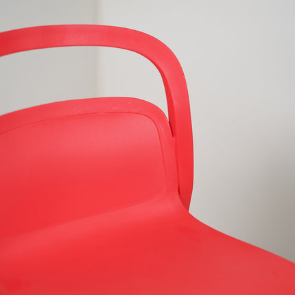 Milan PVC Cafe Chairs Premium in Red color