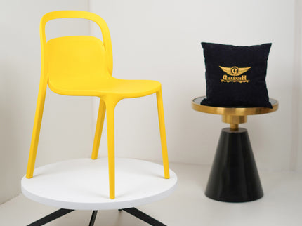 NEW Milan PVC Cafe Chairs Premium in Yellow color