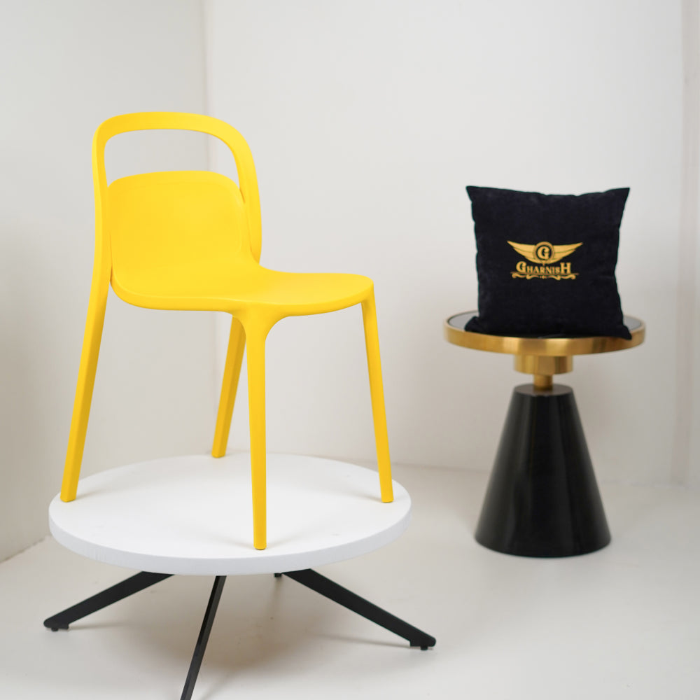 NEW Milan PVC Cafe Chairs Premium in Yellow color