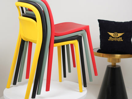NEW Milan PVC Cafe Chairs Premium in Yellow color