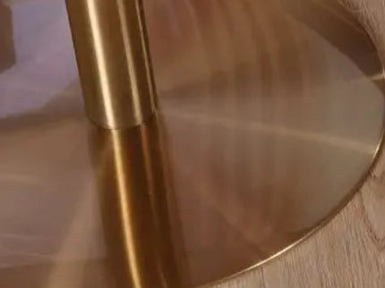 Mill gold 2 seater restaurant table with marble top