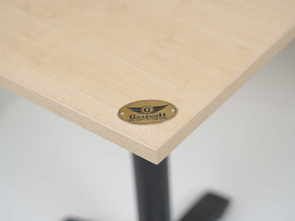 MS Plus Single Pillar Table Base Beige Top