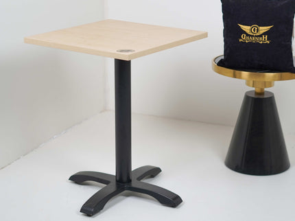 MS Plus Single Pillar Table Base Beige Top