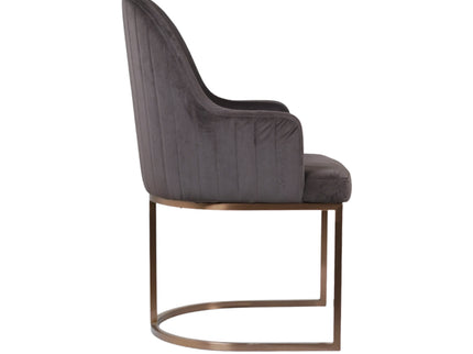 OG Dining Chairs With PVD Rose Gold Dark Grey