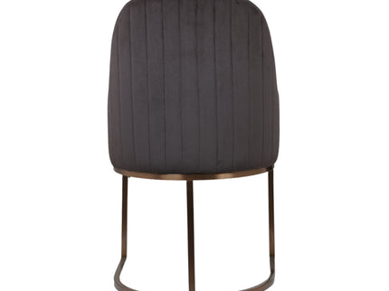 OG Dining Chairs With PVD Rose Gold Dark Grey
