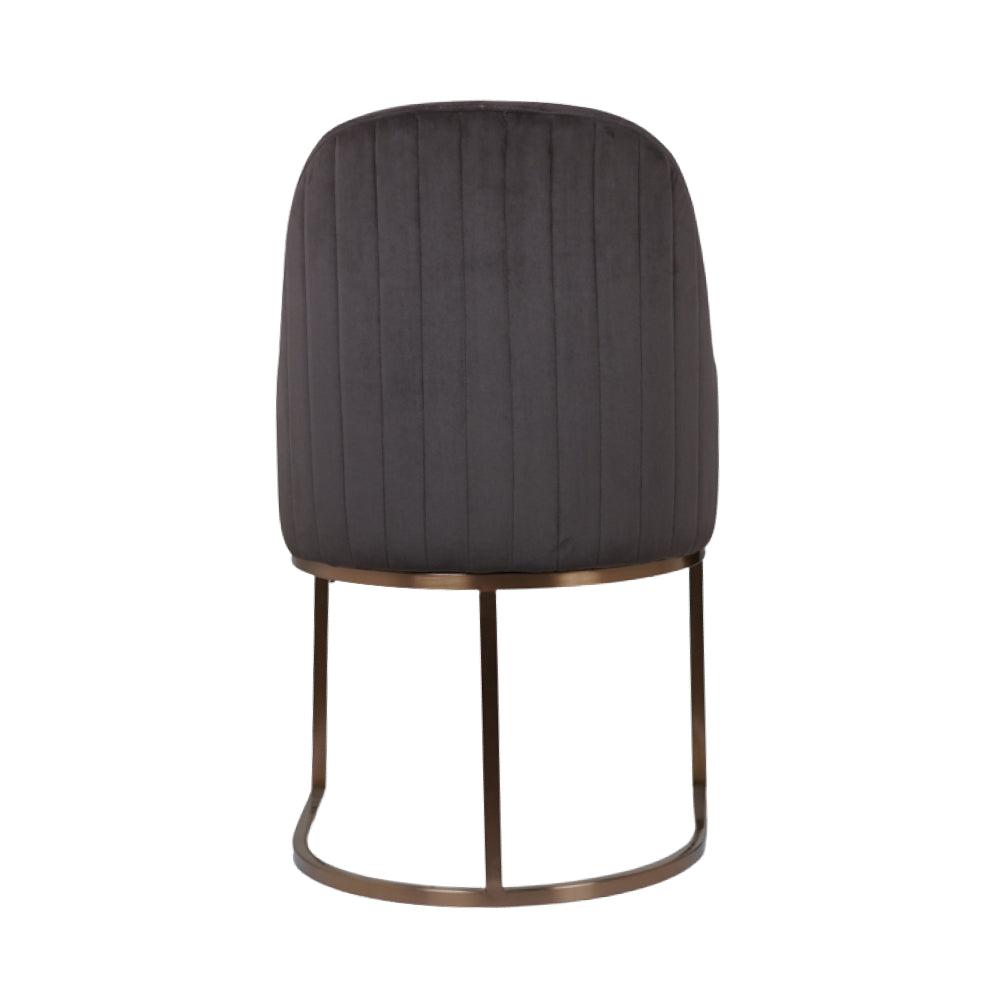 OG Dining Chairs With PVD Rose Gold Dark Grey