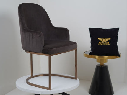 OG Dining Chairs With PVD Rose Gold Dark Grey