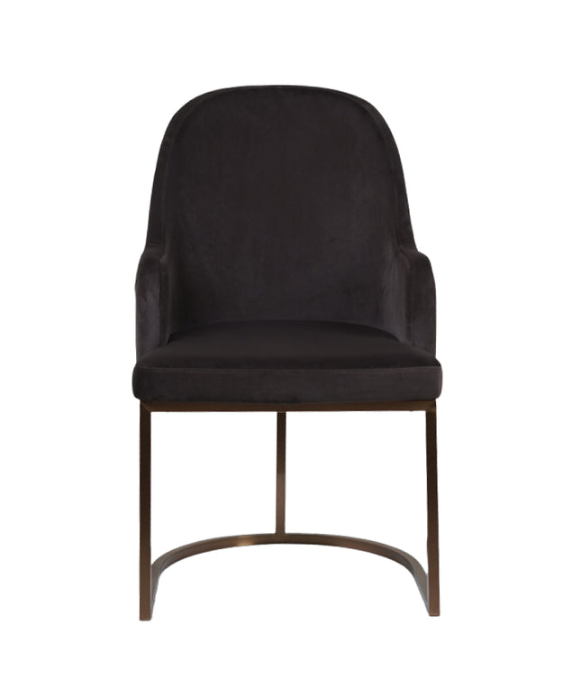 OG Dining Chairs With PVD Rose Gold Dark Grey