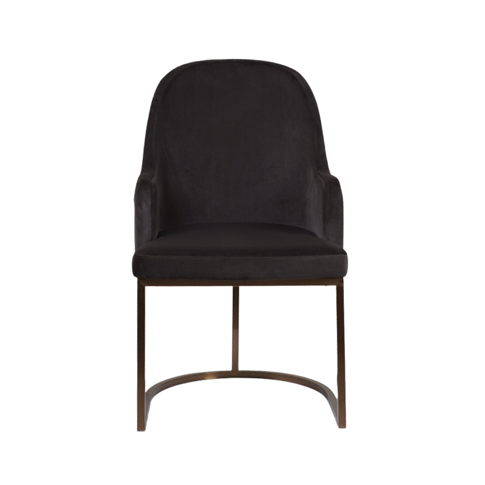 OG Dining Chairs With PVD Rose Gold Dark Grey