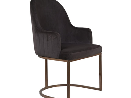 OG Dining Chairs With PVD Rose Gold Dark Grey