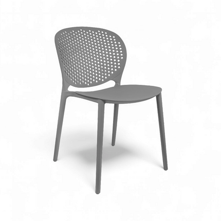 Holeback PVC Grey Chair