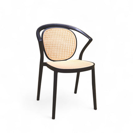 Nero Black PVC Cane Chair