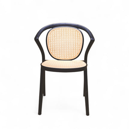 Nero Black PVC Cane Chair