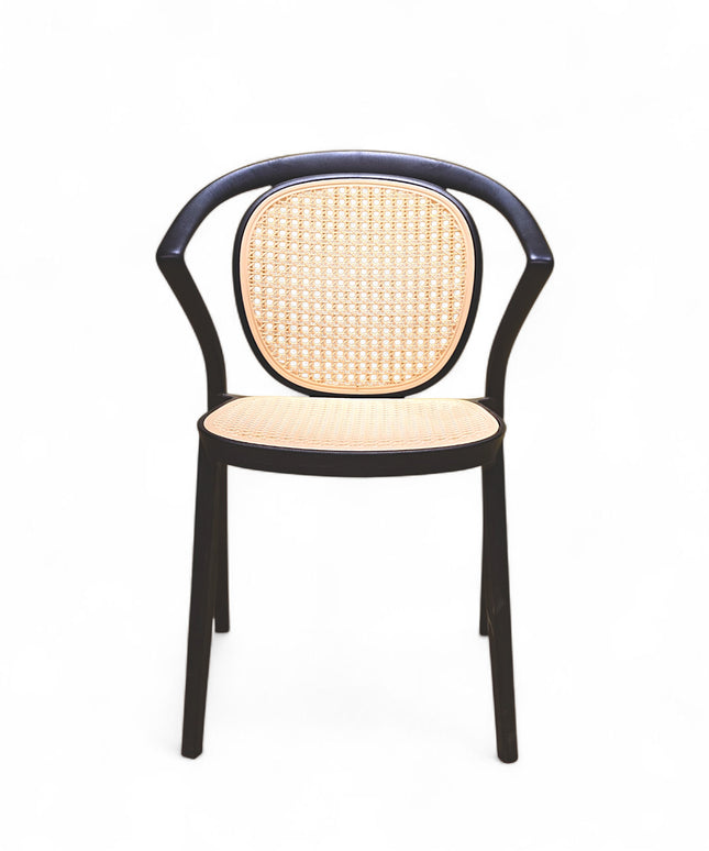 Nero Black PVC Cane Chair