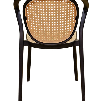 Nero Black PVC Cane Chair