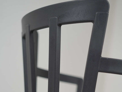 Pacify Black PVC Cafe Chair With Cushion