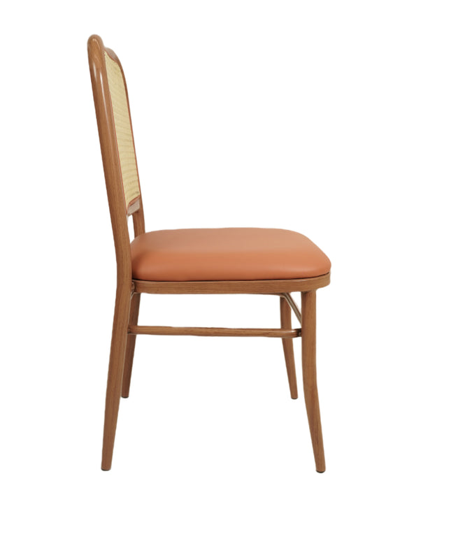Peru Dark Metal Cane Restaurant Chair