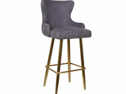 Polar Bar Chair With Gold Finish Metal Legs