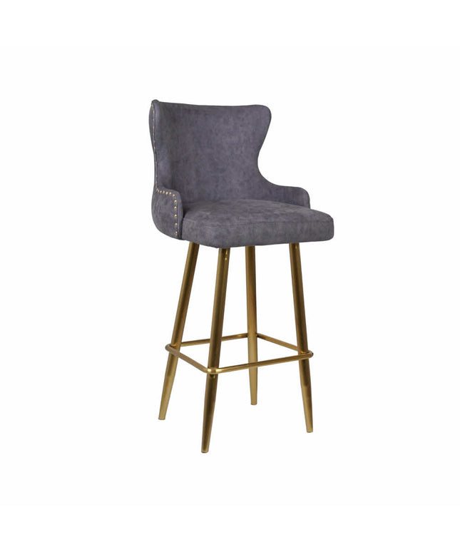 Polar Bar Chair With Gold Finish Metal Legs