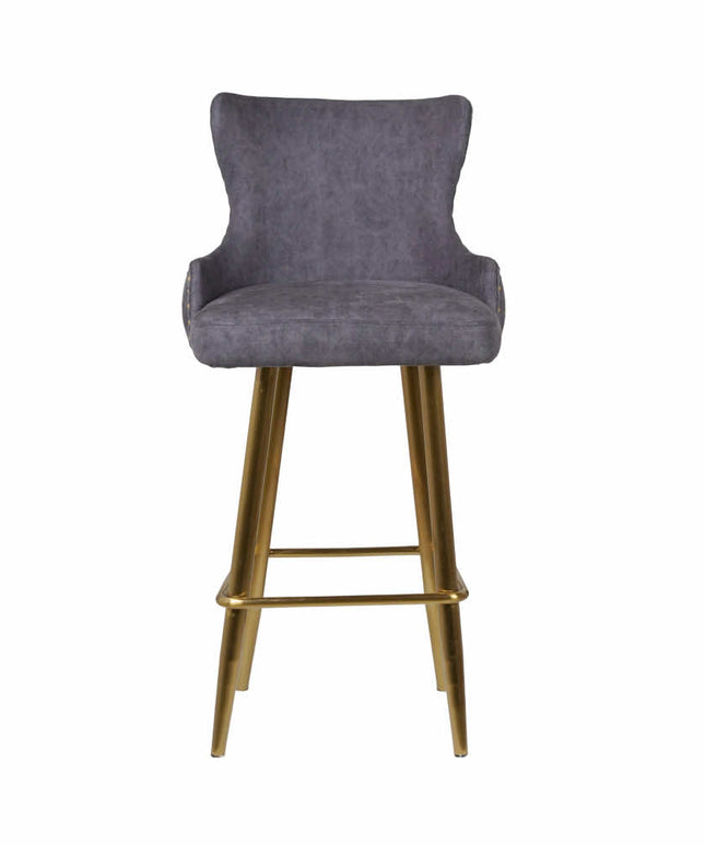 Polar Bar Chair With Gold Finish Metal Legs