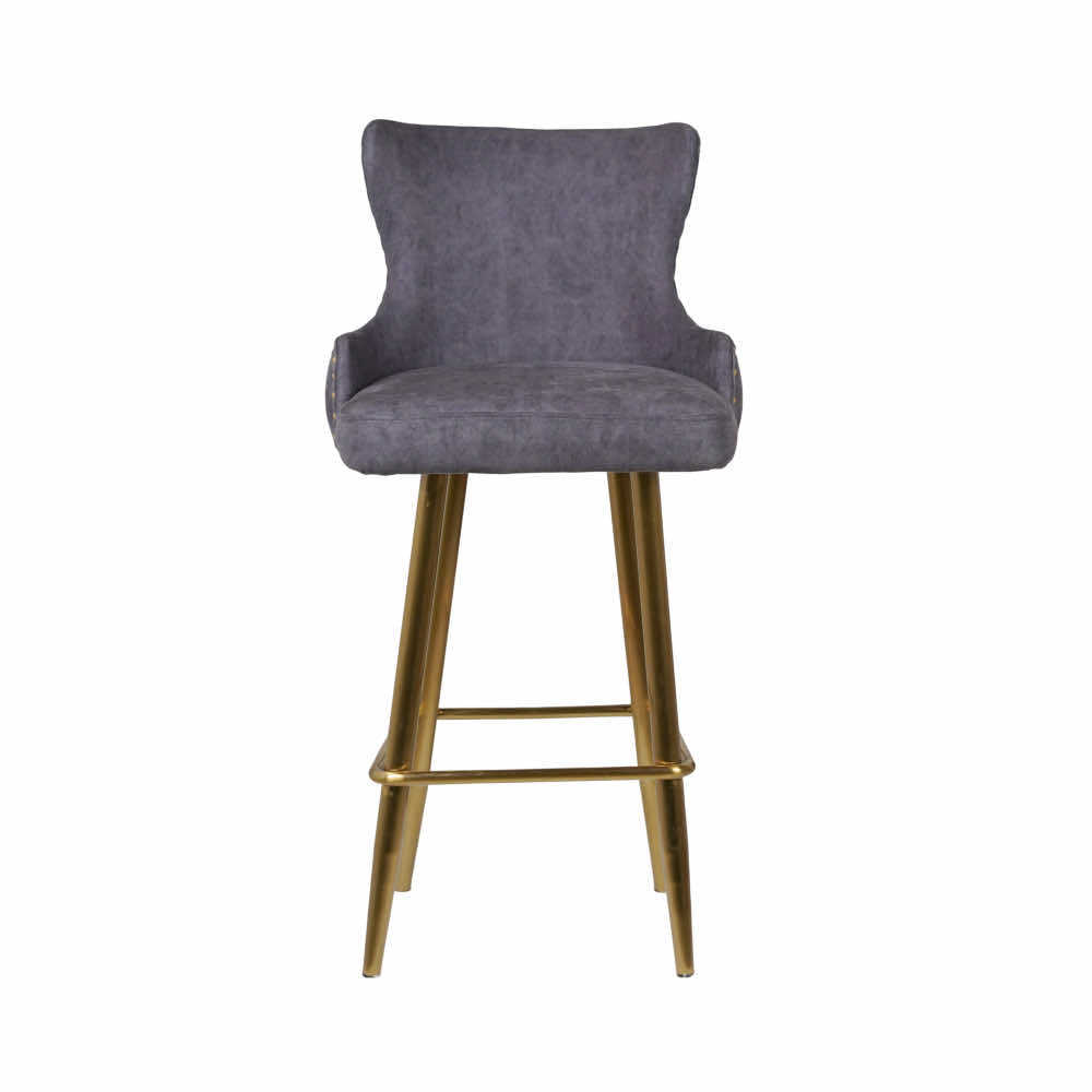 Polar Bar Chair With Gold Finish Metal Legs