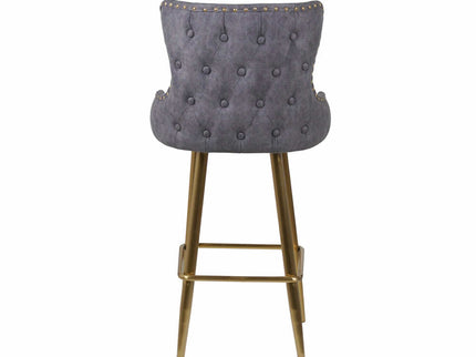 Polar Bar Chair With Gold Finish Metal Legs