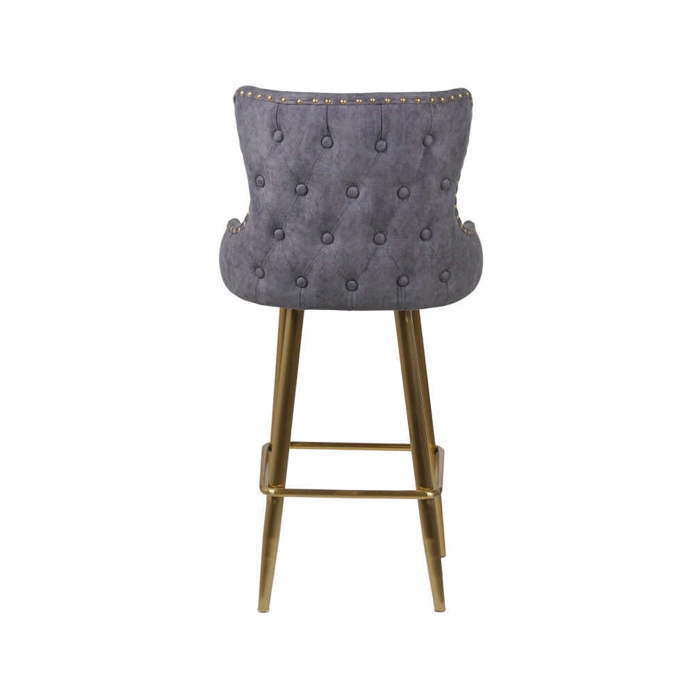 Polar Bar Chair With Gold Finish Metal Legs