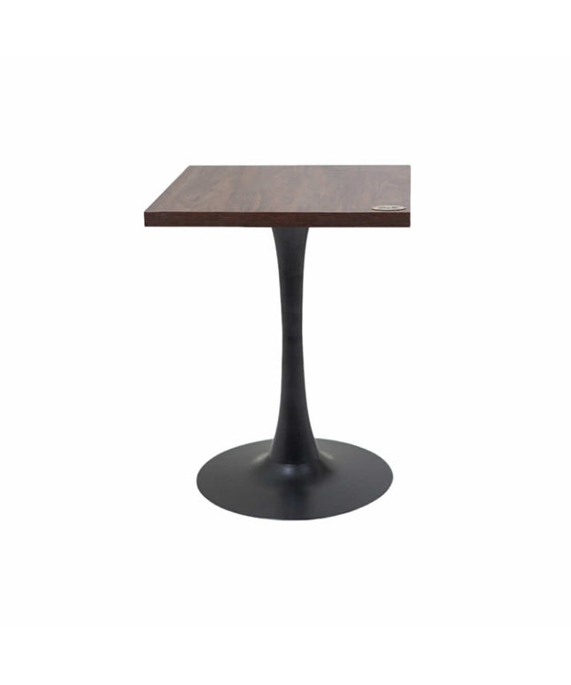 2 Seater Pole Table Base Walnut Top