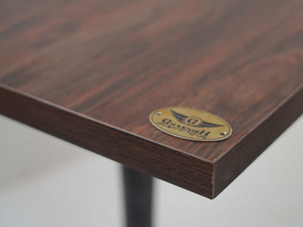 2 Seater Pole Table Base Walnut Top