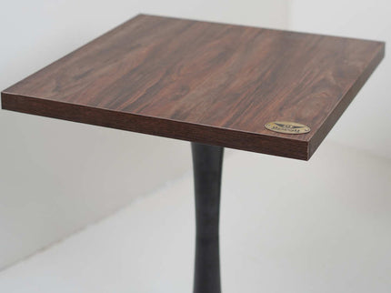 2 Seater Pole Table Base Walnut Top