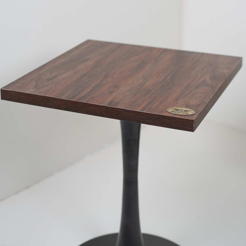 2 Seater Pole Table Base Walnut Top