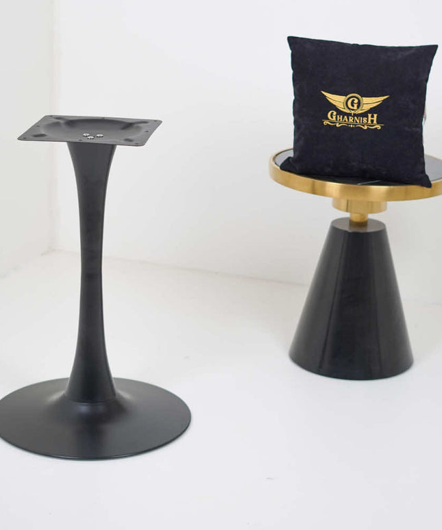 2 Seater Restaurant Pole Table Base in Black