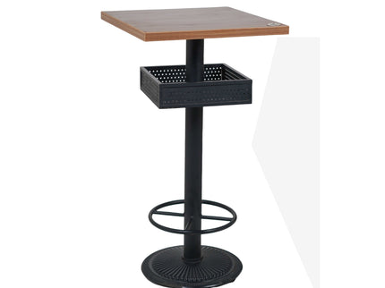 Basket Bar Height Restaurant Table With Walnut Top