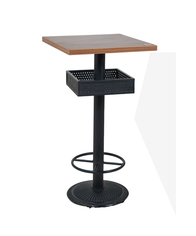Basket Bar Height Restaurant Table With Walnut Top