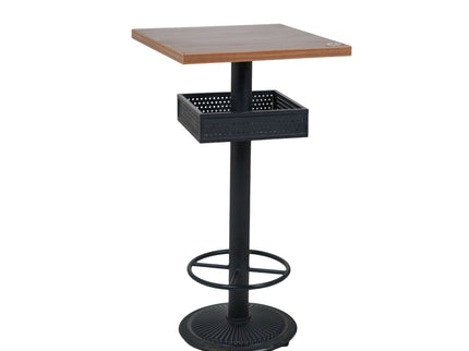 Basket Bar Height Restaurant Table With Walnut Top