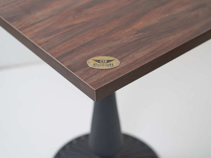 Precast Table Base Walnut Top