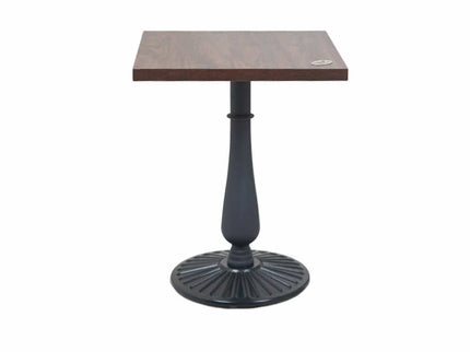 Precast Table Base Walnut Top