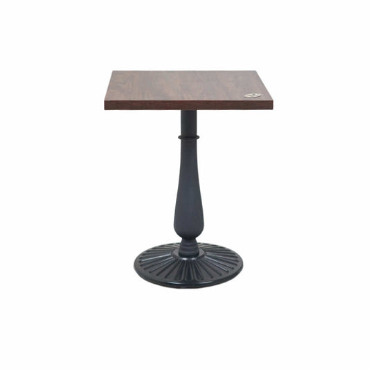 Precast Table Base Walnut Top