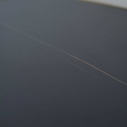 Precast Plus Bar Table Base Tile Top With Gold Metal Edge Banding