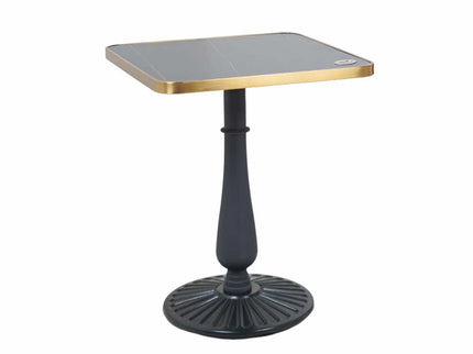 Precast Table Base Tile Top With Gold Edge Banding