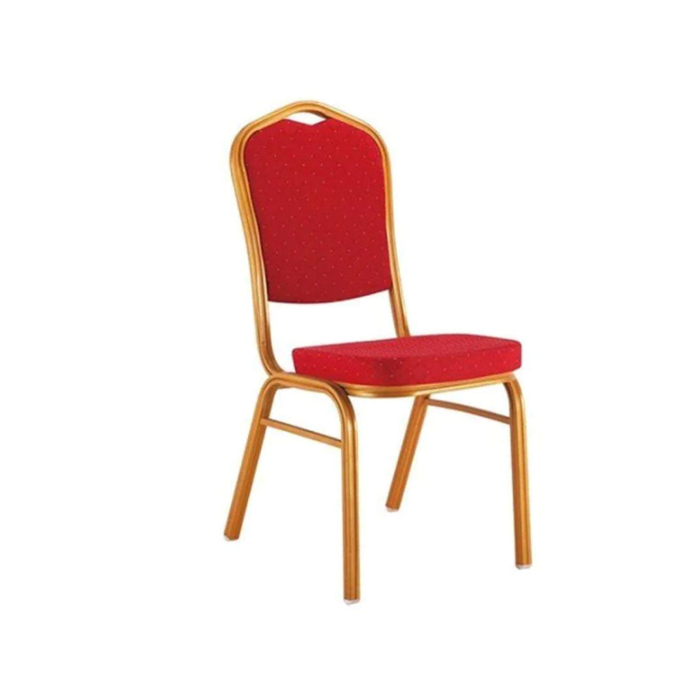 Red Velvet Mandir - 7KG Premium MS Powder Coated Banquet Chair Wholesale