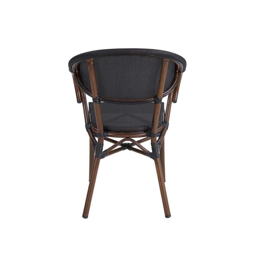 Saga Wooden Finish Aluminium Outdoor Chair